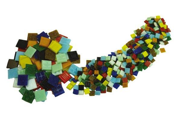 Tesselles émaillées 200 g - 10 x 10 mm, multicolor