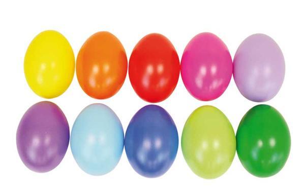 Œufs en plastique - multicolore, 40 x 60 mm, 20 pc