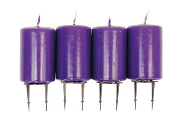Assortiment de bougies - 80 x 50 mm,  lilas