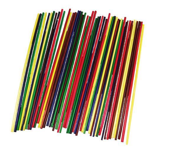 Paille de bricolage 22 cm - 50 pces, multicolore
