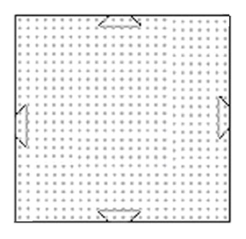 Pixel - grondplaat, 6 x 6 cm