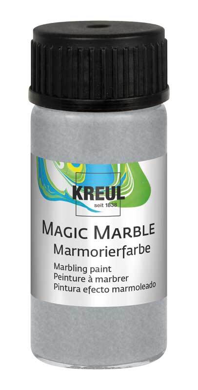 Marmerverf METALLIC - 20 ml, metallic-zilver