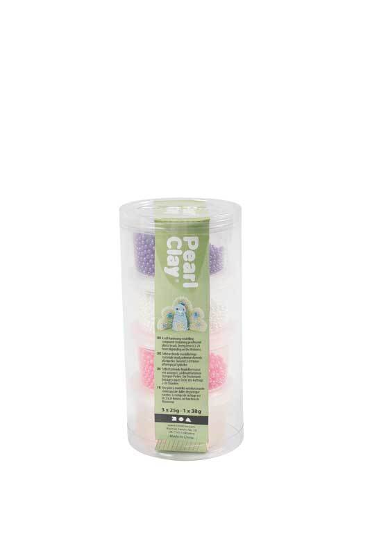 Pearl Clay® set, wit-lila-roze