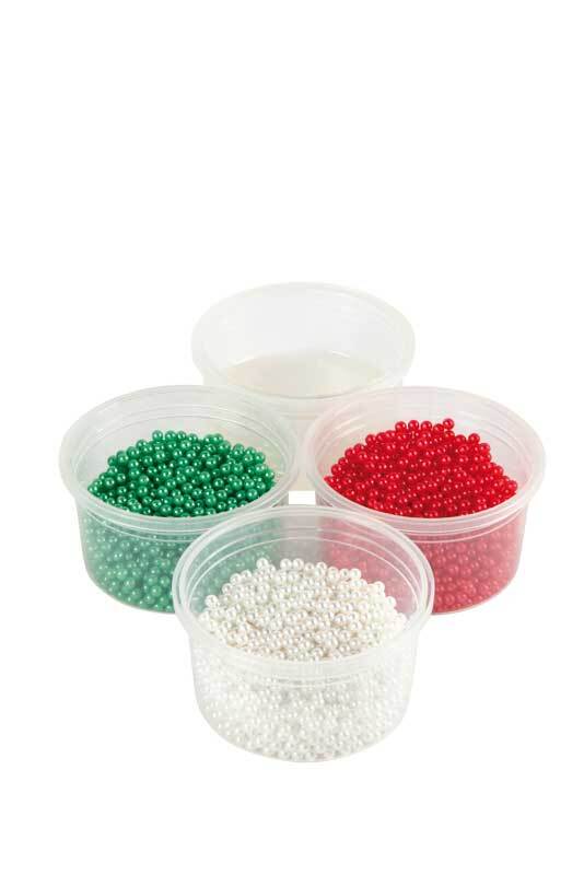 Pearl Clay® - set, groen-wit-rood