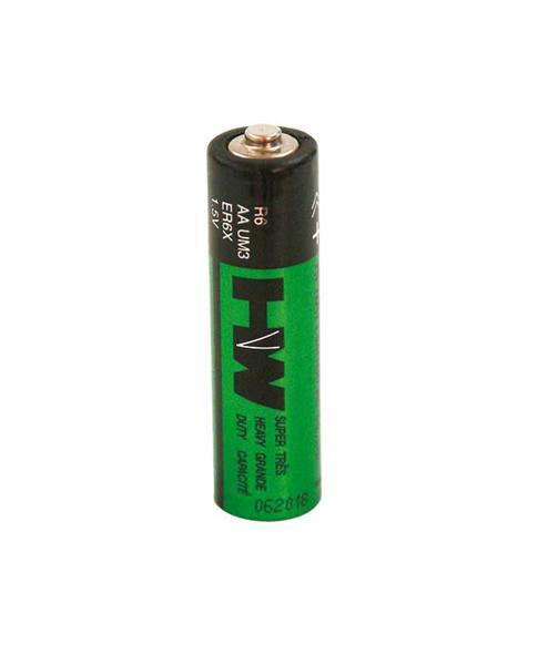 Zink koolstof batterij 1,5 V, penlite AA,4 st.