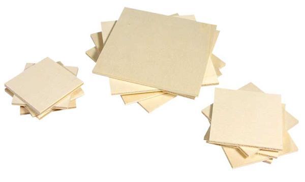 Memoryplättchen Pappel - 4 mm, 10 x 10 cm