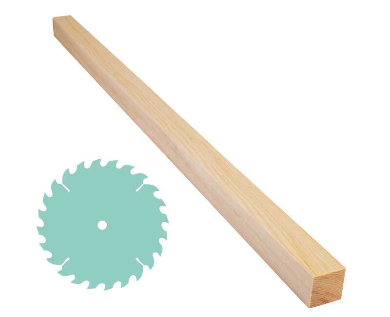 Alpenden plank - zaagservice, 4,2 x 4,2 cm