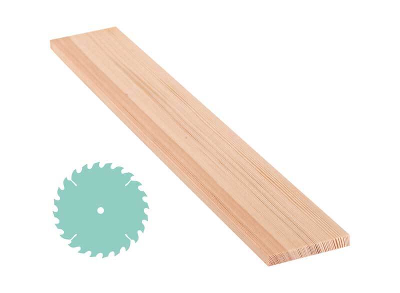 Grenen plank - zaagservice, 1 x 7 cm