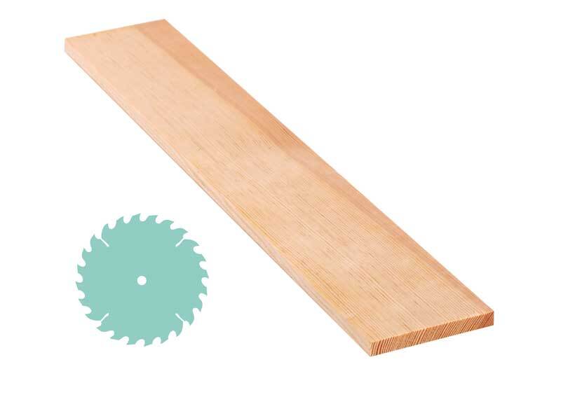 Grenen plank - zaagservice, 1 x 8 cm