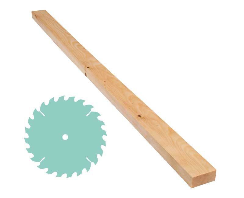 Alpenden plank - zaagservice, 2,4 x 5 cm
