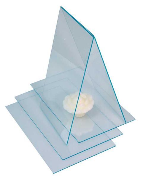 Polystyrol glasklar - 2 mm, 24,5 x 24,5 cm
