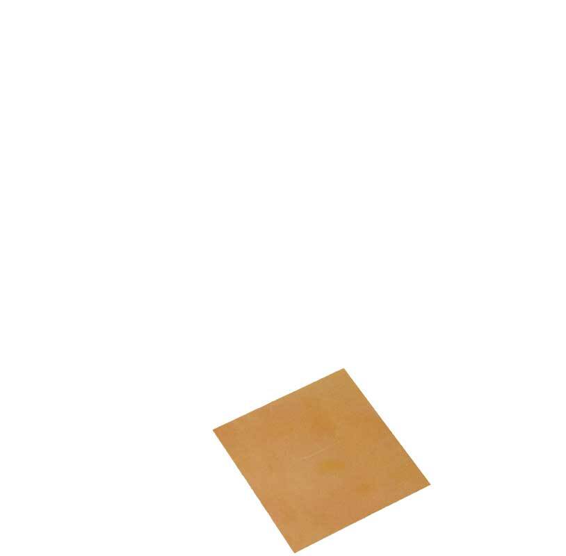 Tôle en laiton - 1,0 mm, 10 x 10 cm