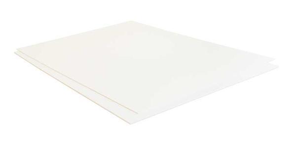 Polystyrol weiß - 2 mm, 39 x 29,5 cm