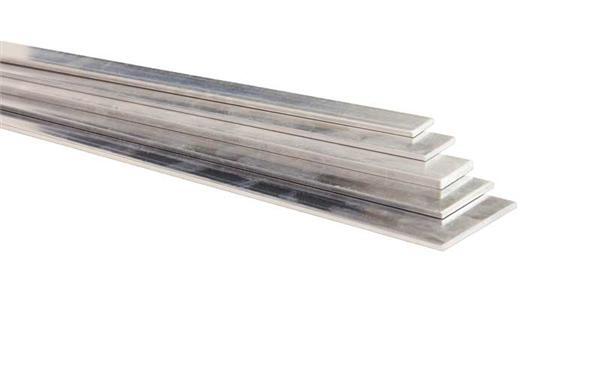 Aluminium plat profiel - 2 x 40 mm, 250 mm