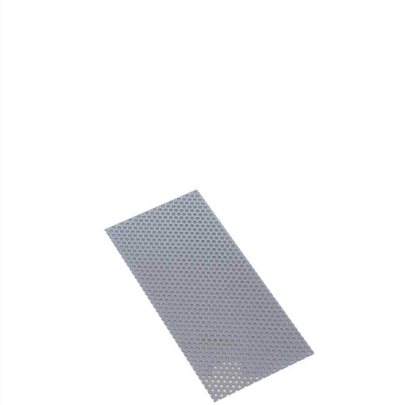 Geperforeerde plaat verzinkt - 0,7 mm, 20 x 10 cm