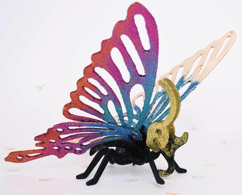 Houten bouwset vlinder, 22 x 24 x 19 cm