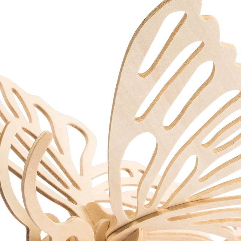 Houten bouwset vlinder, 22 x 24 x 19 cm