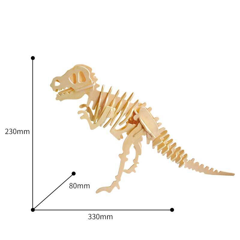 Houten bouwset T-Rex, 33 x 8 x 23 cm
