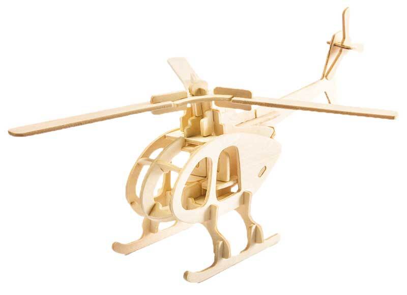 Holzbausatz Hubschrauber, 26 x 26 x 15 cm