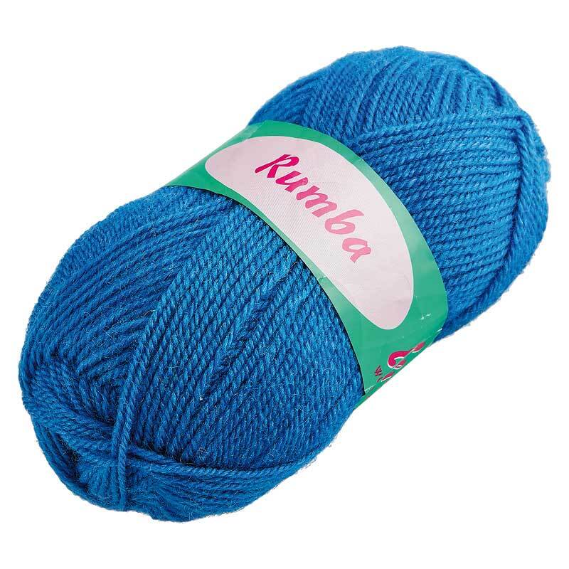 Rumba wol - 50 g, blauw