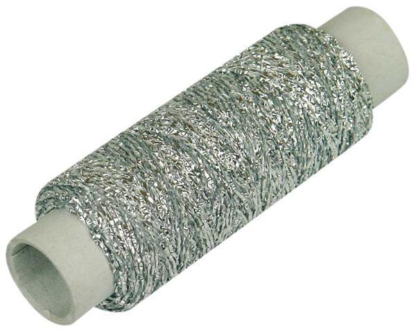 Metallic borduurgaren - 20 m klos, zilver