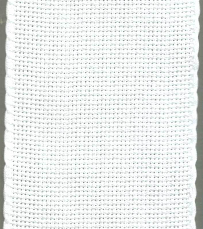 Tissu Aïda - 75 mm, blanc