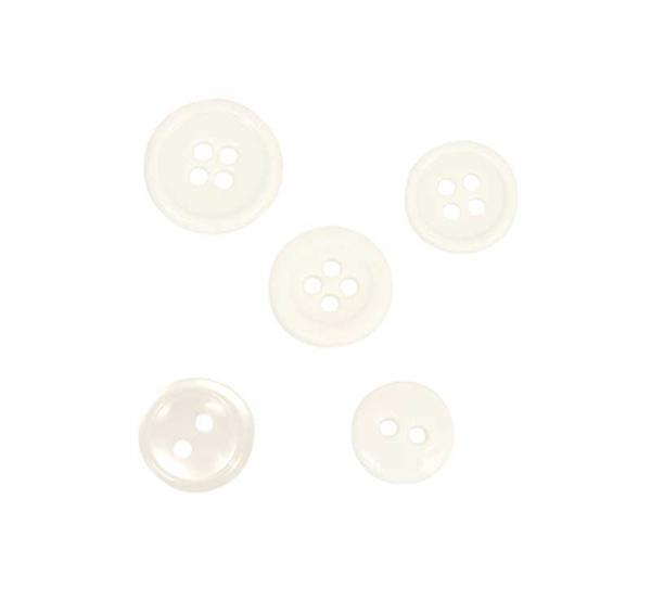 Boutons - Ø 10 - 15 mm, blanc