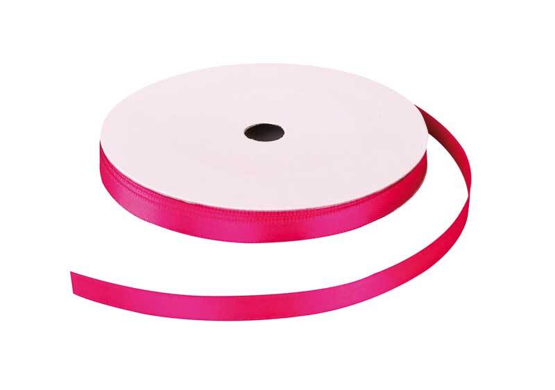 Satinband mit Webkante - 6 mm, pink