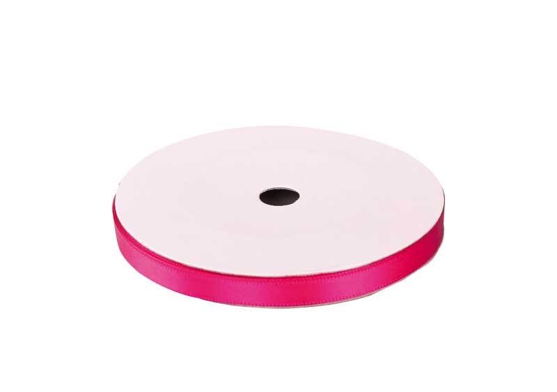 Rubans satin avec lisière - 6 mm, pink