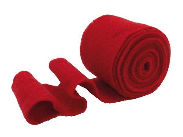 Filzband - 15 cm breit, rot