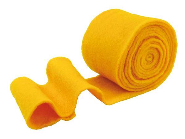 Viltband 15 cm breed, geel
