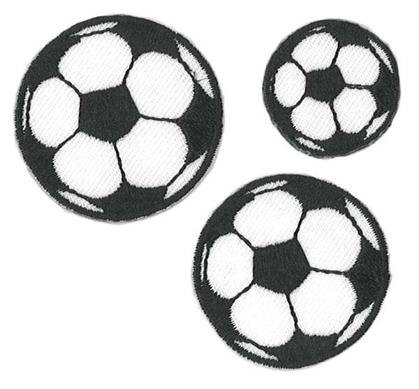 Ecussons - ballons de foot, env. 2,2 - 3,5 cm