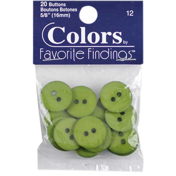 Boutons - Ø 15 mm, vert olive