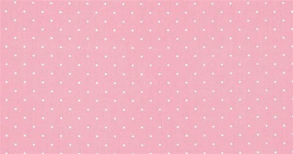 Katoenen stof - patroon, stippen roze/wit