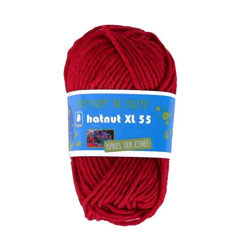 Wol hatnut XL 55 - 50 g, rood