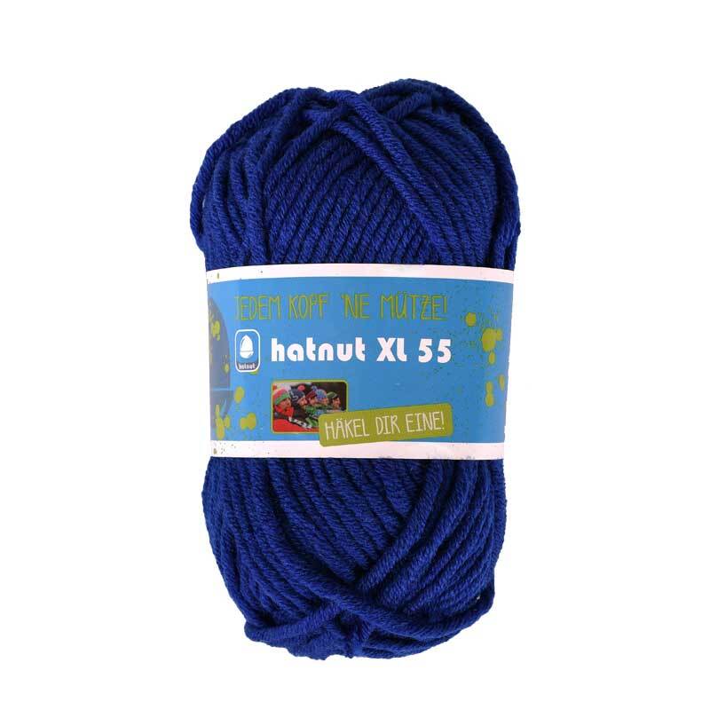 Wol hatnut XL 55 - 50 g, donkerblauw