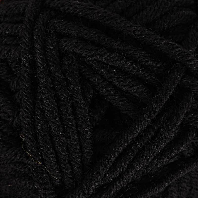 Wol hatnut XL 55 - 50 g, zwart