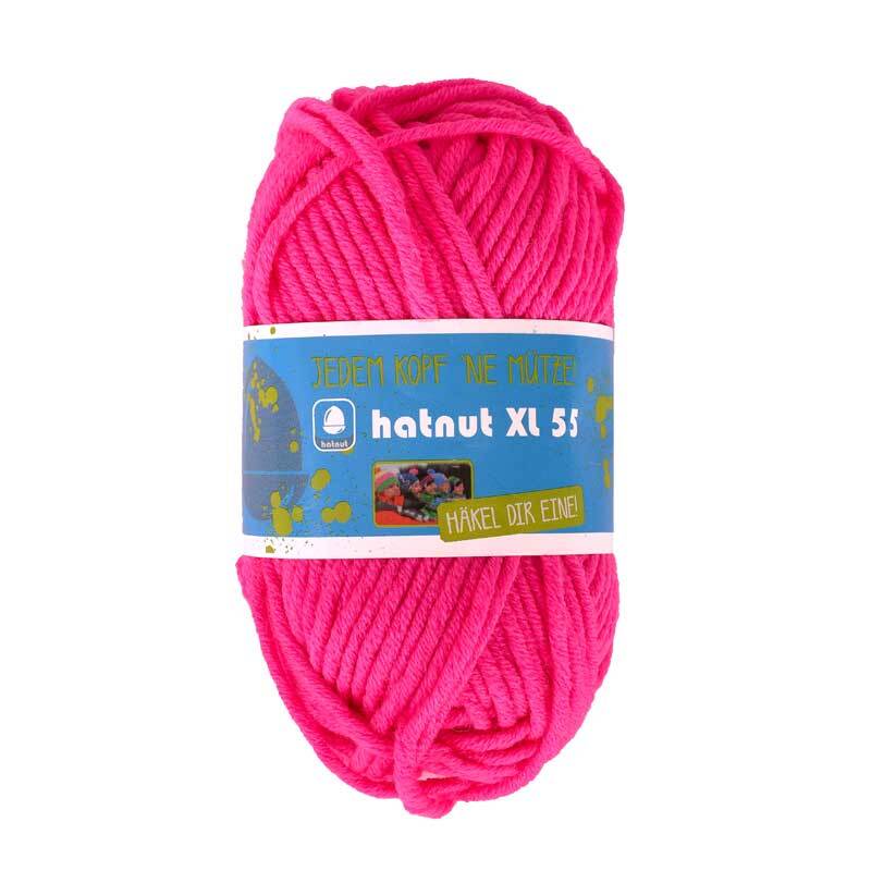 Laine Hatnut XL 55 - 50 g, pink néon