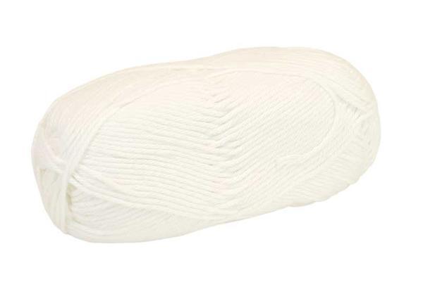 Wolle Cotton Fun - 50 g, weiß