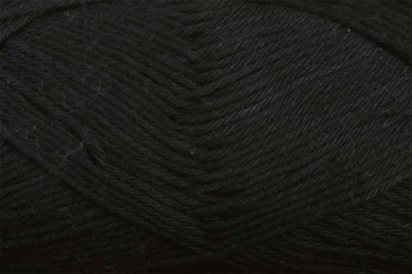 Wolle Cotton Fun - 50 g, schwarz