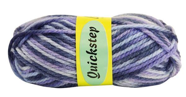 Wolle Quickstep - 50 g, Farbmix grau - violett