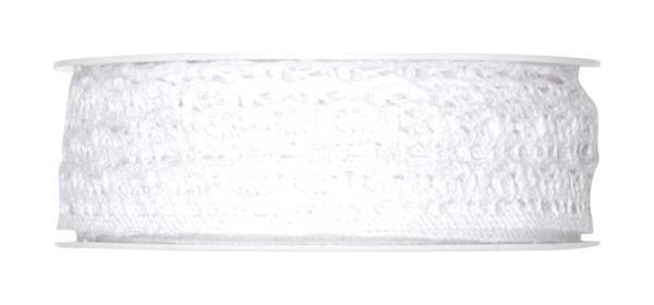 Häkelspitze - 10 mm, weiß