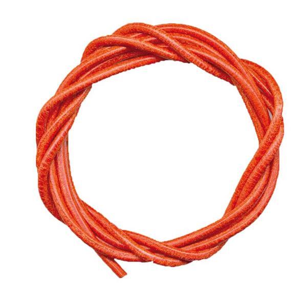 Lederband rund - ca. &#xD8; 2 mm, orange