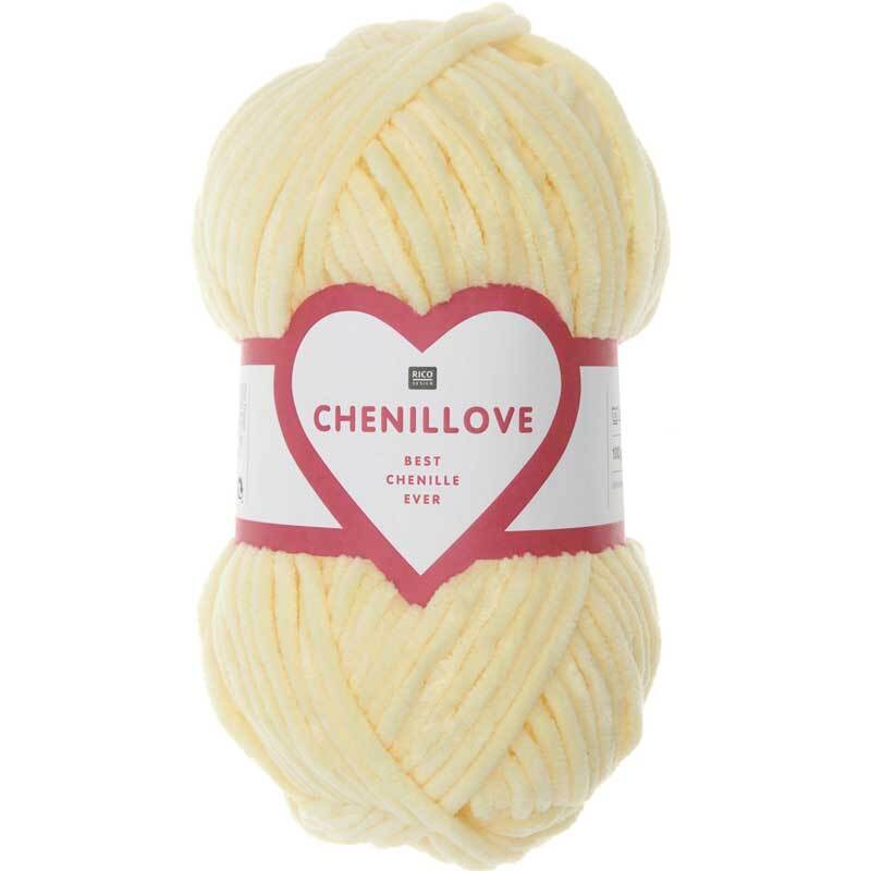 Chenille Wolle Creative Chenillove - 100 g, gelb