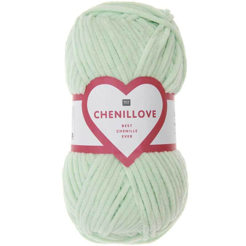 Chenille Wolle Creative Chenillove - 100 g, grün