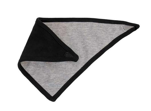 Bavoir bandana - 32 x 20 cm, noir/gris