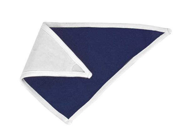 Bavoir bandana - 32 x 20 cm, blanc/navy