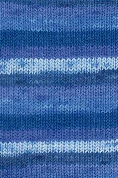Sokkenwol Hot Socks color - 50 g, kleurenmix blauw