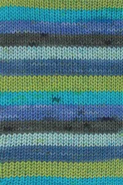 Sokkenwol Hot Socks color - 50 g, kleurenmix groen