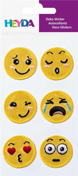 Textiel sticker - smilies